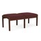 Lesro Lenox Wood 2 Seat Bench Wood Frame, Walnut, RF Nebbiolo Upholstery LW2001 - alternate 2